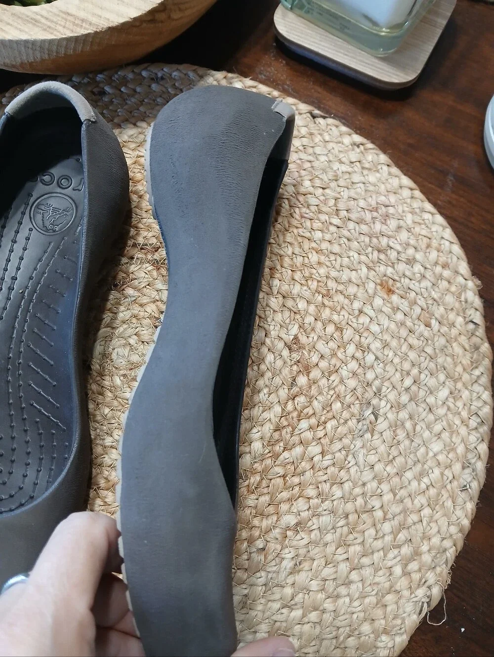 CROCS Women’s Gray Slip-On Ballet Flats